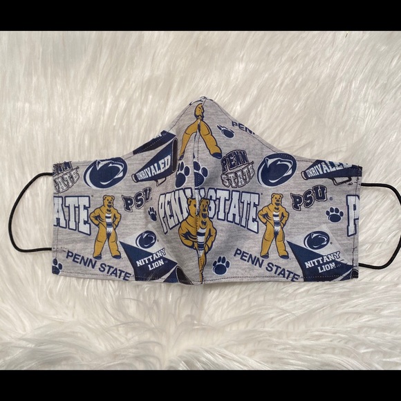 Penn State Face Mask With Filter Pocket Gray - Picture 2 of 2